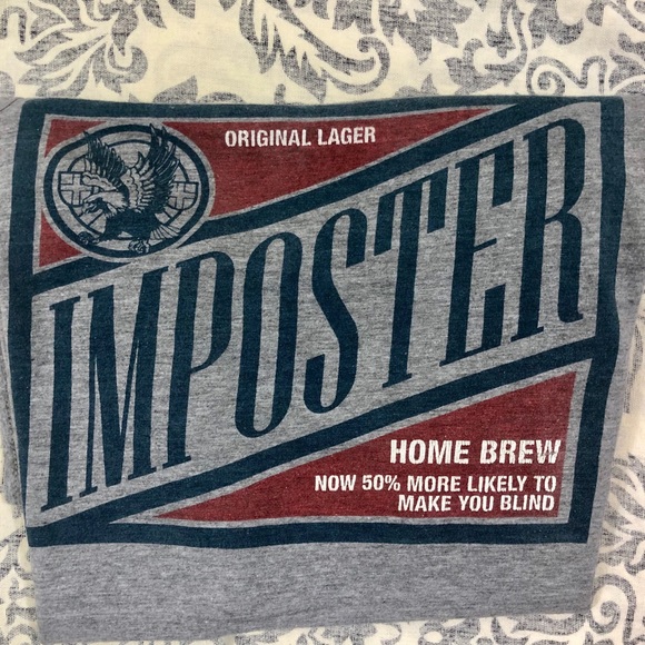 Unisex Imposter Beer Gray Tank Top - Picture 14 of 16